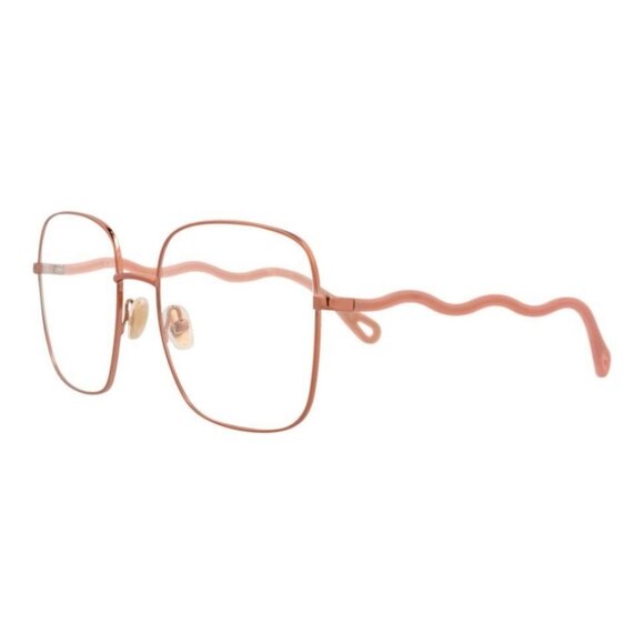 Chloé Womens Square/Rectangle Brown Pink Transparent Fashion Designer Eyewear - Picture 1 of 4